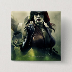 Spandoek: Grundy, Harley, Batman Vierkante Button 5,1 Cm