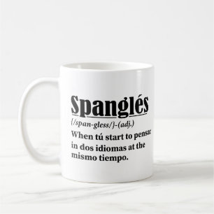 Spanglés Funny Definition tweetalig Koffiemok