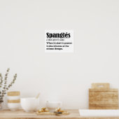 Spanglés Funny Definition tweetalig Poster (Keuken)