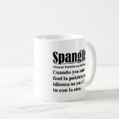 Spanglish Funny Definition Spaans Engels Koffiemok (Voorkant rechts)
