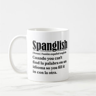 Spanglish Funny Definition Spaans Engels Koffiemok