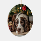 Spaniel Christmas Keramisch Ornament (Rechts)