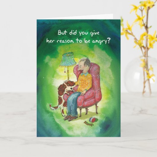 Spaniel Cocker Sensible - Carte Anniversaire (Fleur jaune)