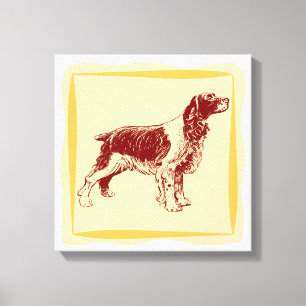 Spaniel Dog Canvas Afdruk