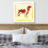 Spaniel Dog Canvas Afdruk (Insitu (Slaapkamer))