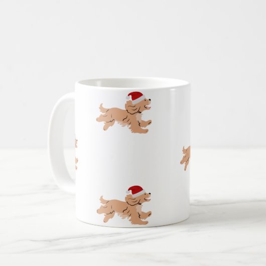 Spaniel Dog Christmas Mug  (Devant gauche)