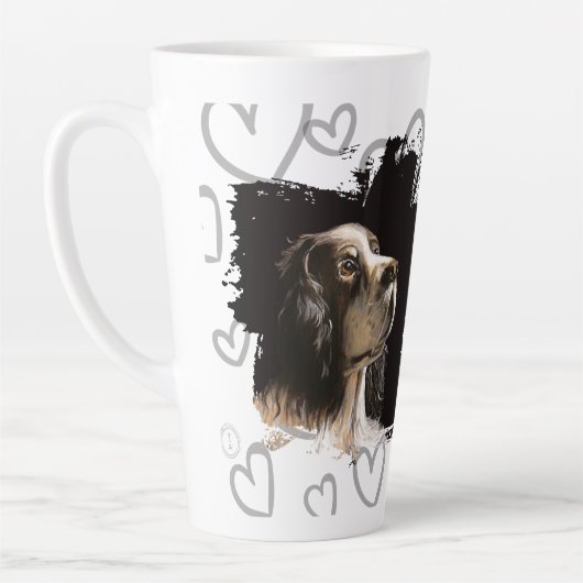 Spaniel dog love mug  (Gauche)