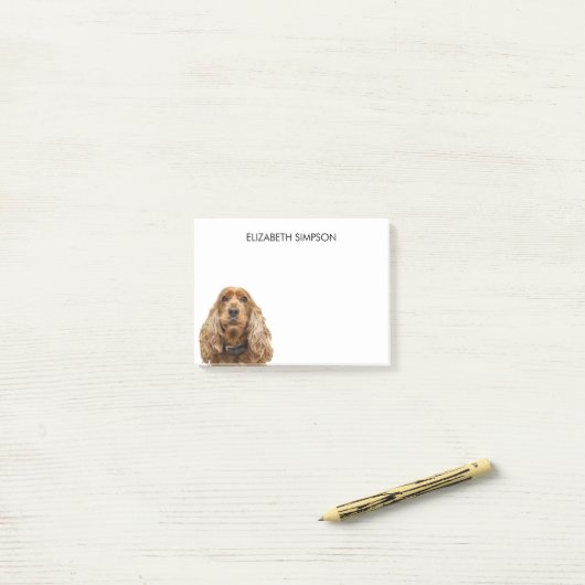 Spaniel Dog Post-it® Notes (Op bureau)