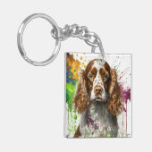 Spaniel Dog Sleutelhanger (Voorkant Links)