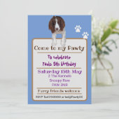 Spaniel hond King Charles Springer Kaart (Staand voorkant)