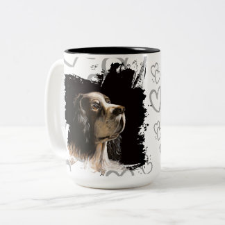 Spaniel hond liefde mok