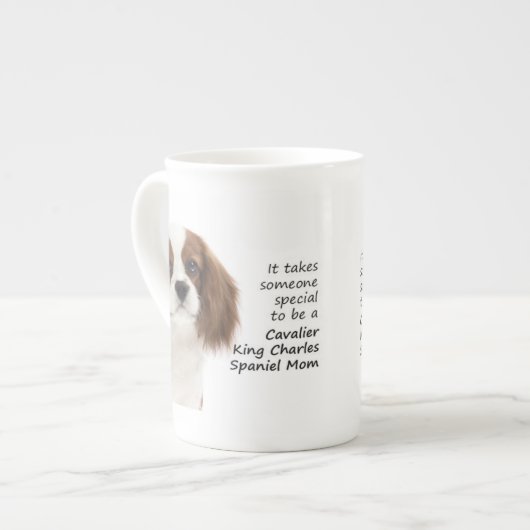 Spaniel Mam Bone China Mok (Voorkant links)