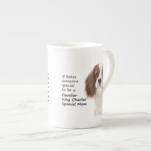Spaniel Mam Bone China Mok (Voorkant rechts)