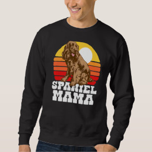 Spaniel Mama Cute Retro Cocker 80s Sunset Trui