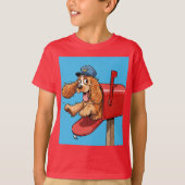 Spaniel Postman beroemd gemaakt door Natasha Us T-shirt (Voorkant)
