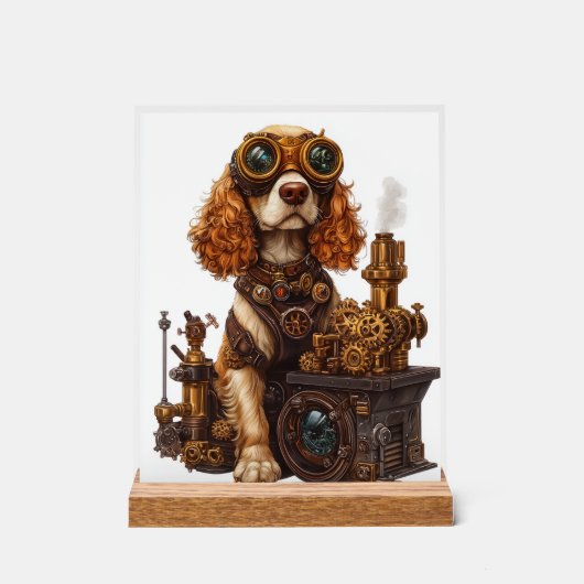 Spaniel Steampunk - Inventeur de chien victorien (Recto)