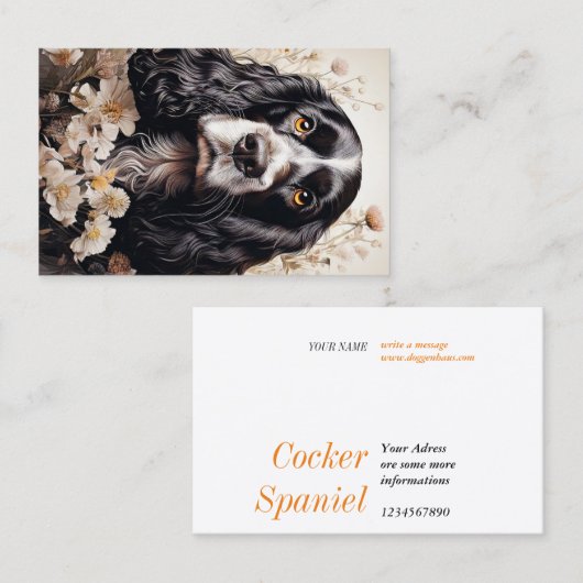 Spaniel visitekaartje (Voorkant / Achterkant)