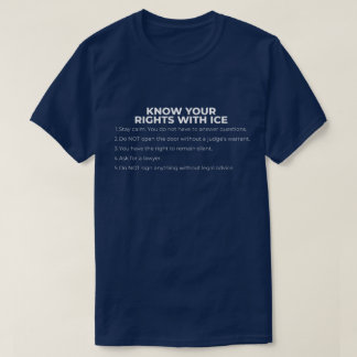 Spanish and English Know Your Rights ICE T-shirt