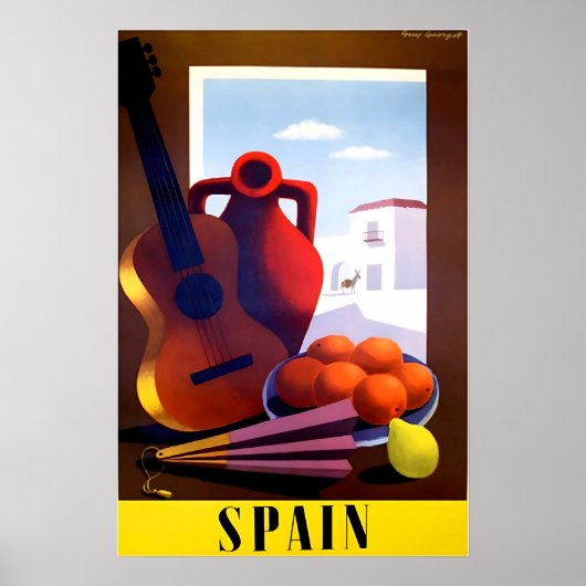 Spanish Art Spain Travel Poster Print  (Devant)