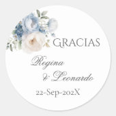 Spanish Boho Wedding round sticker  (Voorkant)