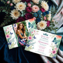 Spanish Charming Sweet Floral Garland Butterflies