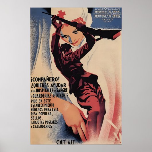 Spanish Civil War Poster Comrade, help the (Devant)