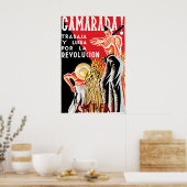 Spanish Civil War Poster Comrade! Work and fight (Cuisine)