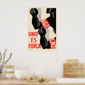 Spanish Civil War Poster UGT CNT Unity is strength (Cuisine)