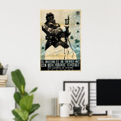 Spanish Civil War Poster Winter is Another Enemy (Bureau à domicile)
