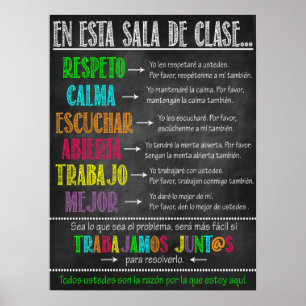 Spanish Classroom Decor Poster