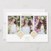 Spanish Cute Luxurious Flourish Gold Ornament Kaart (Voorkant)