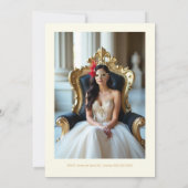 Spanish Exquisite Chic Quinceañera Masquerade Ball Kaart (Achterkant)