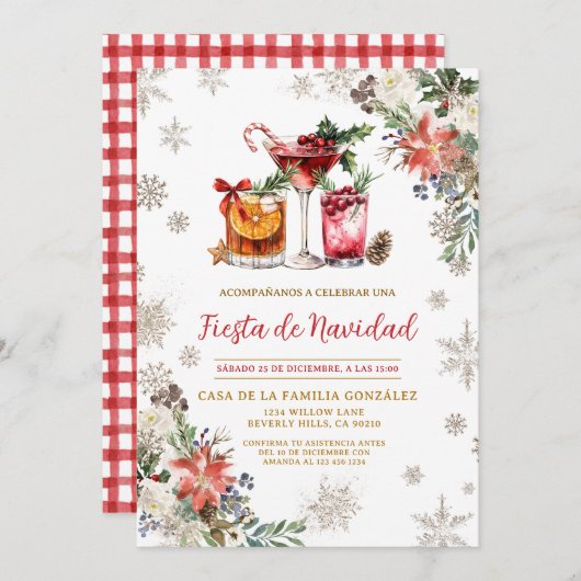 Spanish Fiesta de Navidad Christmas Kaart (Voorkant / Achterkant)