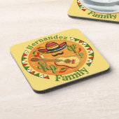 Spanish Fiesta Personalized NAME Fun Cinco De Mayo Bier Onderzetter (Linkerzijde)