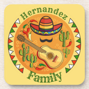 Spanish Fiesta Personalized NAME Fun Cinco De Mayo Bier Onderzetter
