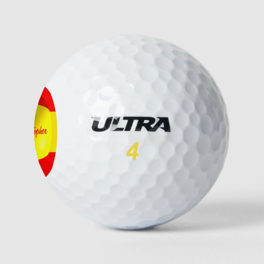 Spanish Flag Design Golfballen (Logo)