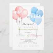 Spanish Gender Reveal Kaart (Voorkant / Achterkant)