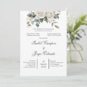 Spanish Greenery Wedding Invitation (Debout devant)