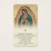 Spanish Guadalupe Prayer Memorial Photo Cards (Devant)