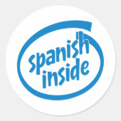 Spanish inside ronde sticker (Voorkant)