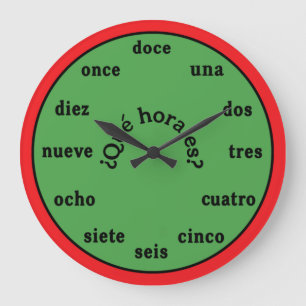 Spanish Language Wall Clock Grote Klok