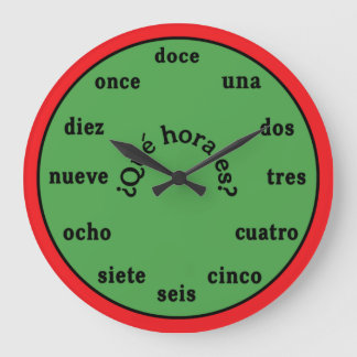 Spanish Language Wall Clock Grote Klok