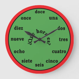 Spanish Language Wall Clock Grote Klok