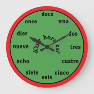 Spanish Language Wall Clock Grote Klok