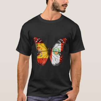 Spanish Peruvian Flag Butterfly T-shirt