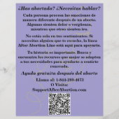 Spanish Pregnancy Help/After Abortion Care Flyer (Achterkant)