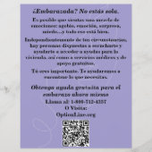 Spanish Pregnancy Help/After Abortion Care Flyer (Voorkant)