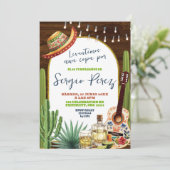 Spanish Raise a glass for Tequila Birthday Kaart (Staand voorkant)