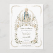 Spanish Virgin Mary Catholic Reserva la Fecha Briefkaart (Voorkant)
