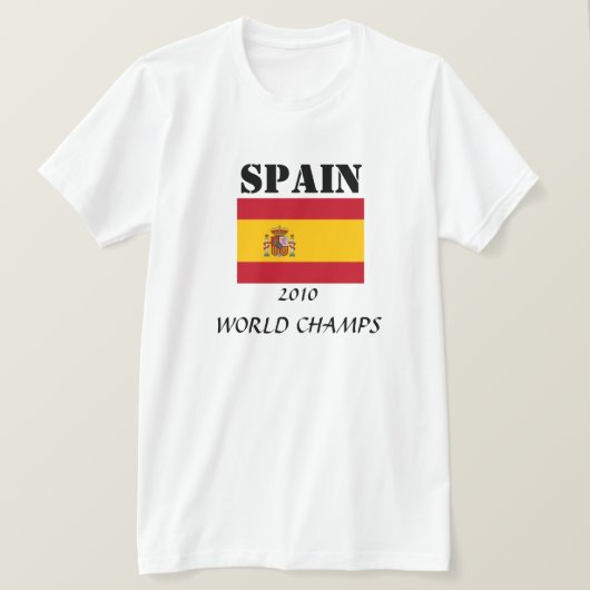 SPANJE 2010 WORLD CHAMPS T-SHIRT (Design voorkant)